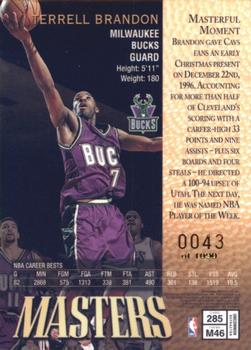 1997-98 Finest - Refractors #285 Terrell Brandon Back