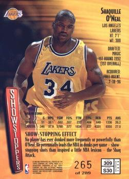 1997-98 Finest - Refractors #309 Shaquille O'Neal Back