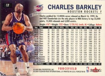 1999-00 Fleer Force - Forcefield #17 Charles Barkley Back