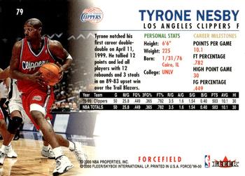 1999-00 Fleer Force - Forcefield #79 Tyrone Nesby Back