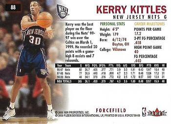 1999-00 Fleer Force - Forcefield #88 Kerry Kittles Back