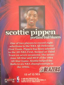 1999-00 Fleer Force - Mission Accomplished #12 MA Scottie Pippen Back