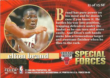 1999-00 Fleer Force - Special Forces Forcefield #11SF Elton Brand Back