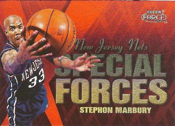 1999-00 Fleer Force - Special Forces Forcefield #4SF Stephon Marbury Front