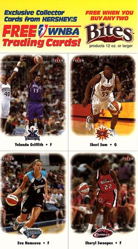 2001 Fleer Hershey WNBA - Panels #13-16 Yolanda Griffith / Sheri Sam / Eva Nemcova / Sheryl Swoopes Front