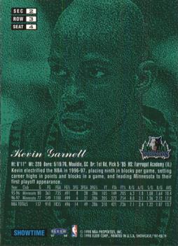 1997-98 Flair Showcase #4 Kevin Garnett Back
