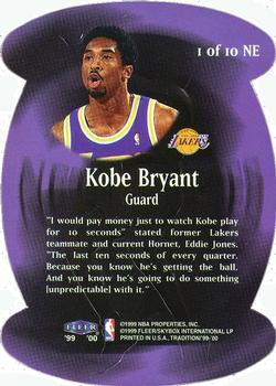 1999-00 Fleer Tradition - Net Effect #1 NE Kobe Bryant Back