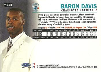 1999-00 Fleer Tradition - Roundball Collection #204RB Baron Davis Back