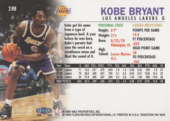 1999-00 Fleer Tradition - Roundball Collection #2RB Kobe Bryant Back