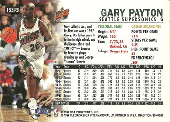 1999-00 Fleer Tradition - Roundball Collection #153RB Gary Payton Back