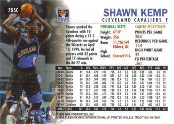 1999-00 Fleer Tradition - Supreme Court Collection #78SC Shawn Kemp Back