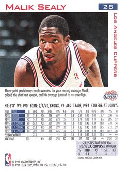 1997-98 Fleer #28 Malik Sealy Back