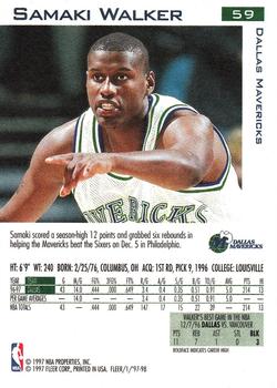 1997-98 Fleer #59 Samaki Walker Back