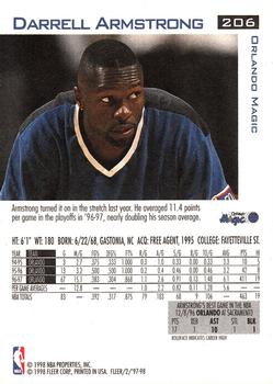 1997-98 Fleer #206 Darrell Armstrong Back