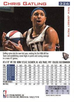 1997-98 Fleer #326 Chris Gatling Back