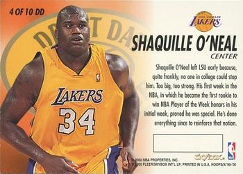 1999-00 Hoops Decade - Draft Day Dominance #4DD Shaquille O'Neal Back