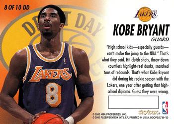 1999-00 Hoops Decade - Draft Day Dominance #8DD Kobe Bryant Back