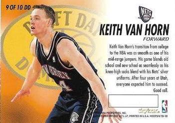 1999-00 Hoops Decade - Draft Day Dominance #9DD Keith Van Horn Back