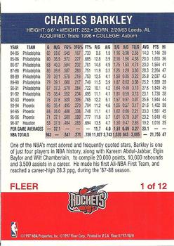 1997-98 Fleer - Decade of Excellence #1 Charles Barkley Back