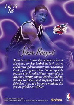 1999-00 Hoops Decade - New Style #1NS Steve Francis Back