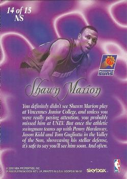 1999-00 Hoops Decade - New Style #14NS Shawn Marion Back