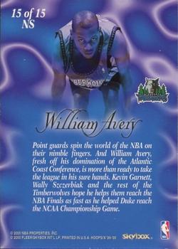 1999-00 Hoops Decade - New Style #15NS William Avery Back