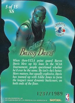 1999-00 Hoops Decade - New Style Die Cut #5NS Baron Davis Back