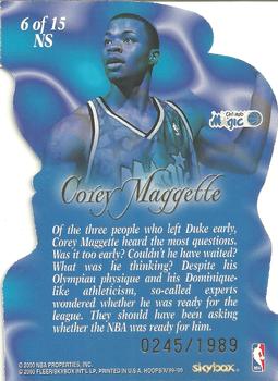 1999-00 Hoops Decade - New Style Die Cut #6NS Corey Maggette Back