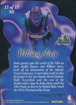 1999-00 Hoops Decade - New Style Die Cut #15NS William Avery Back