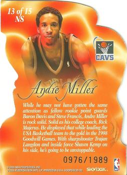 1999-00 Hoops Decade - New Style Die Cut #13NS Andre Miller Back