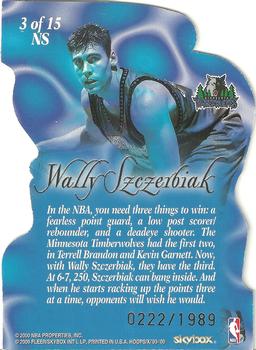 1999-00 Hoops Decade - New Style Die Cut #3NS Wally Szczerbiak Back