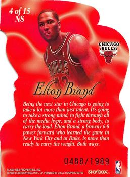 1999-00 Hoops Decade - New Style Die Cut #4NS Elton Brand Back