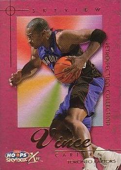 1999-00 Hoops Decade - Retrospection Collection Parallel #4RC Vince Carter Front