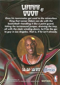 1999-00 Hoops Decade - Up Tempo #15UT Lamar Odom Back