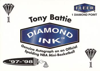 1997-98 Fleer - Diamond Ink 1 Point #NNO Tony Battie Front