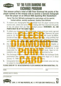 1997-98 Fleer - Diamond Ink 1 Point #NNO Kevin Garnett Back