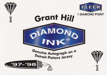 1997-98 Fleer - Diamond Ink 1 Point #NNO Grant Hill Front