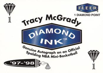 1997-98 Fleer - Diamond Ink 1 Point #NNO Tracy McGrady Front
