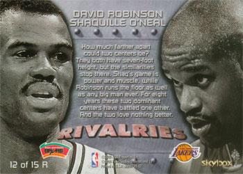 1999-00 Metal - Rivalries #12 R Shaquille O'Neal / David Robinson Back