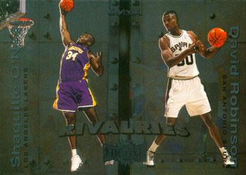 1999-00 Metal - Rivalries #12 R Shaquille O'Neal / David Robinson Front