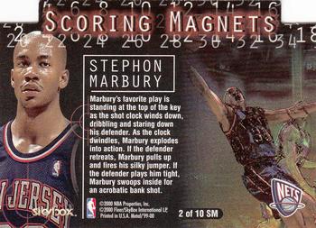 1999-00 Metal - Scoring Magnets #2SM Stephon Marbury Back