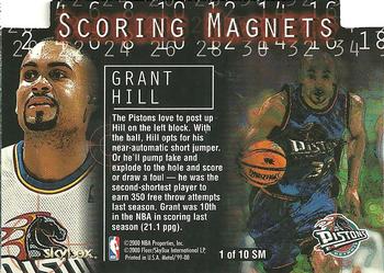 1999-00 Metal - Scoring Magnets #1SM Grant Hill Back