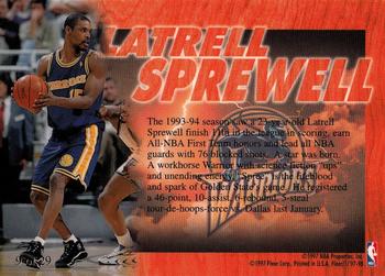 1997-98 Fleer - Flair Hardwood Leaders #9 Latrell Sprewell Back