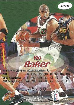 1999-00 SkyBox Apex - Xtra #63X Vin Baker Back