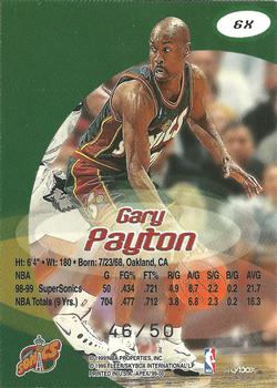 1999-00 SkyBox Apex - Xtra #6X Gary Payton Back