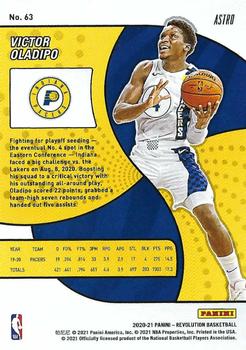 2020-21 Panini Revolution - Astro #63 Victor Oladipo Back