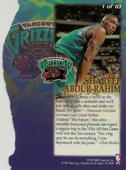 1997-98 Fleer - Franchise Futures #1 Shareef Abdur-Rahim Back