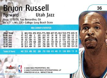1999-00 SkyBox Impact #36 Bryon Russell Back
