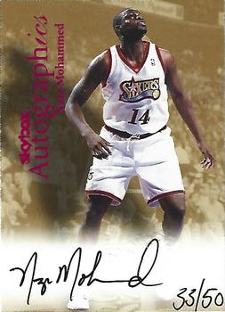 1999-00 SkyBox Premium - Autographics Red Foil / Century Marks #NNO Nazr Mohammed Front