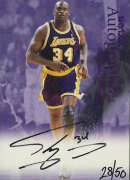 1999-00 SkyBox Premium - Autographics Red Foil / Century Marks #NNO Shaquille O'Neal Front